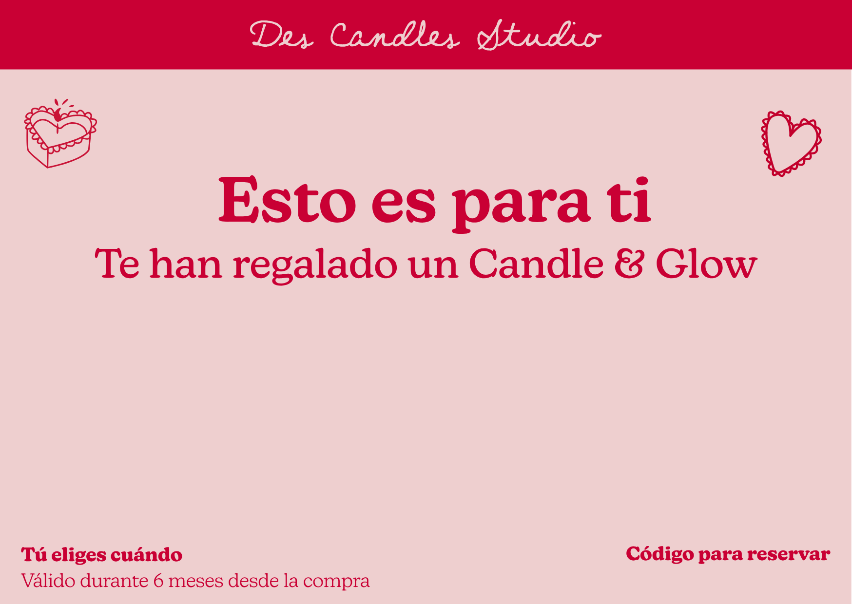 Vista previa del bono regalo de Bono regalo Candle & Glow