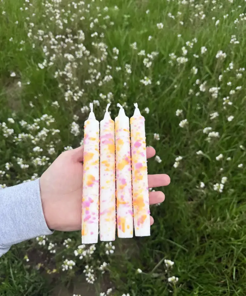 Velas decorativas confeti