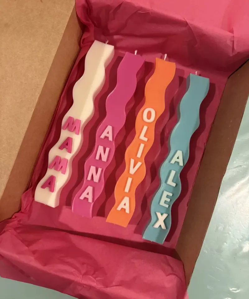 Velas onduladas personalizadas