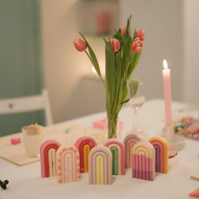 Taller de Velas Arcoiris Doritas Portada
