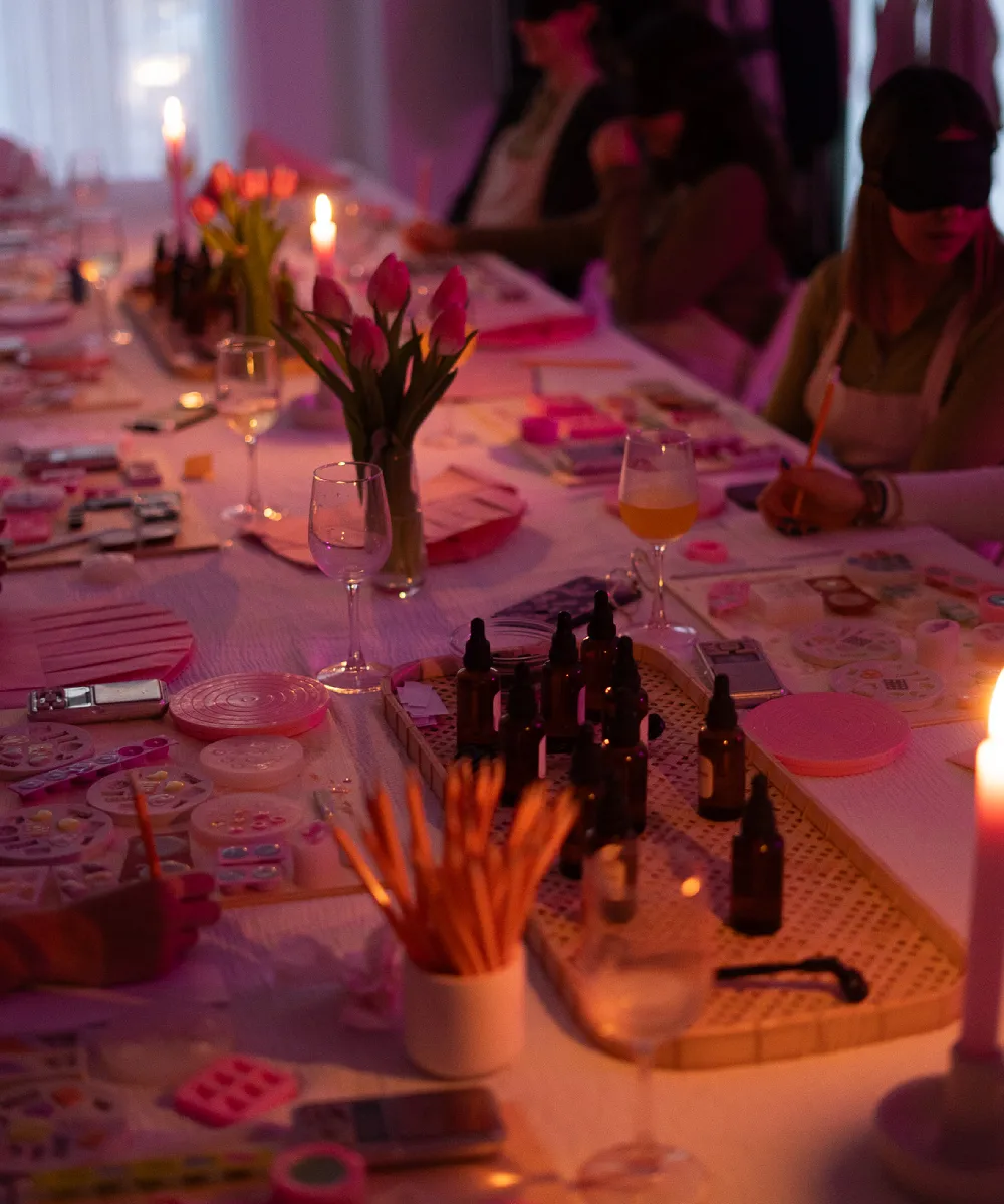Taller de Velas de Repostería Mesa